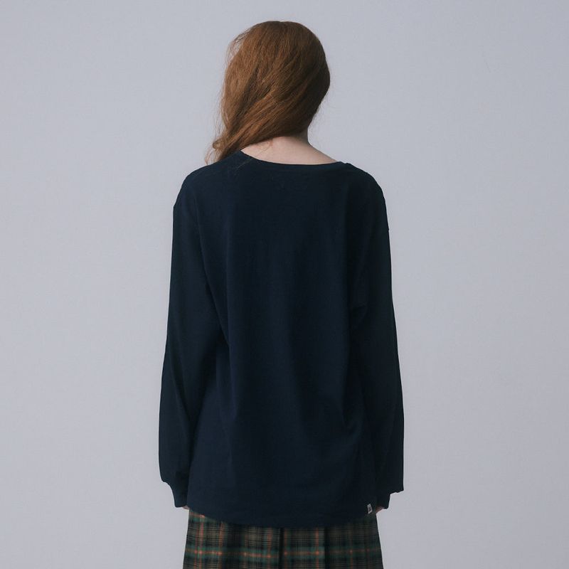 CHILDLIKE PRINTED LONG SLEEVE, NAVY