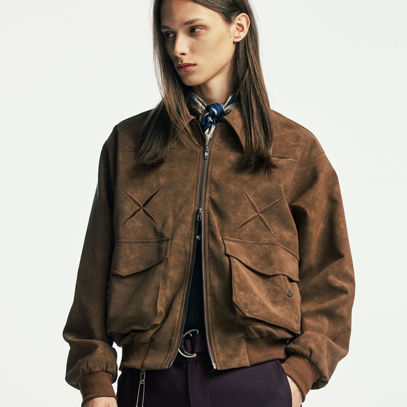 east star suede blouson brown