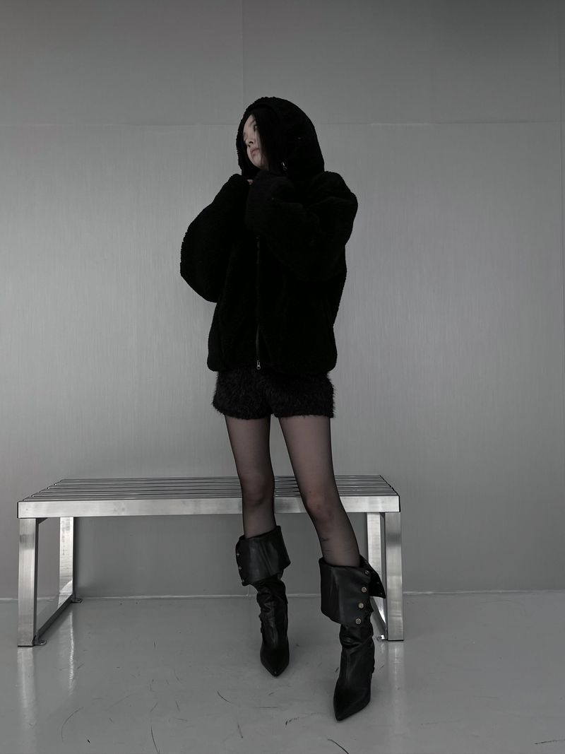 [unisex] シェルパフーディーフリースジップアップ (2color)