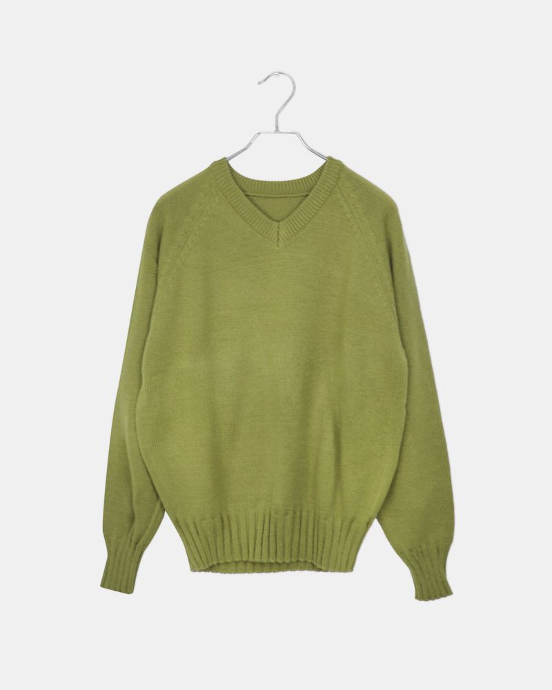 Shus Basic V-neck Loose Fit Long Sleeve Knit