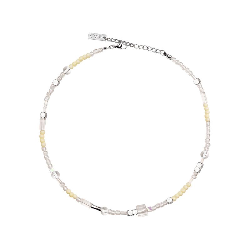 VVV（ブイブイブイ）の「Glass Beads Mix Line Necklace （Accessories）」