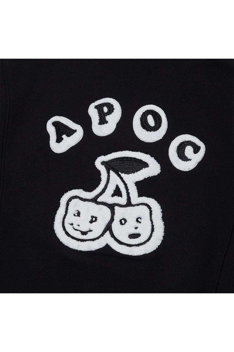 Cherry Bear Half Zipup Crewneck_Black