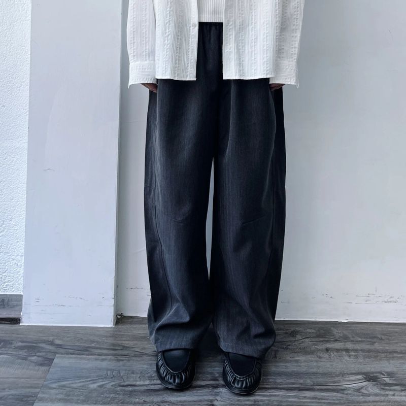 FADE MEET（フェードミート）の「Curved Drawstring Linen Trousers（Pants）」
