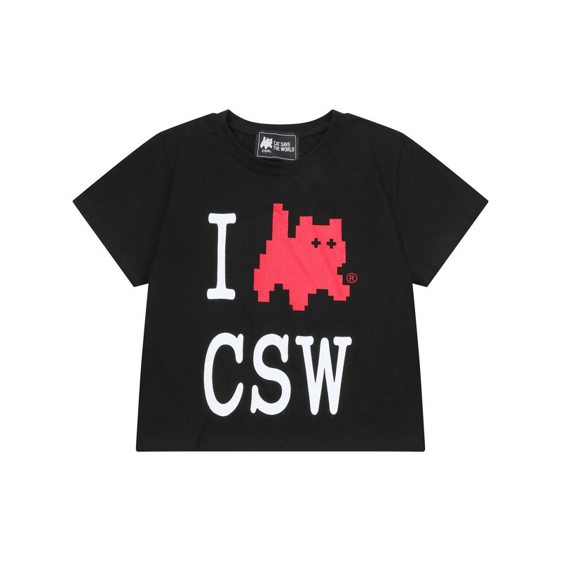  I Love Cat Save The World Half T