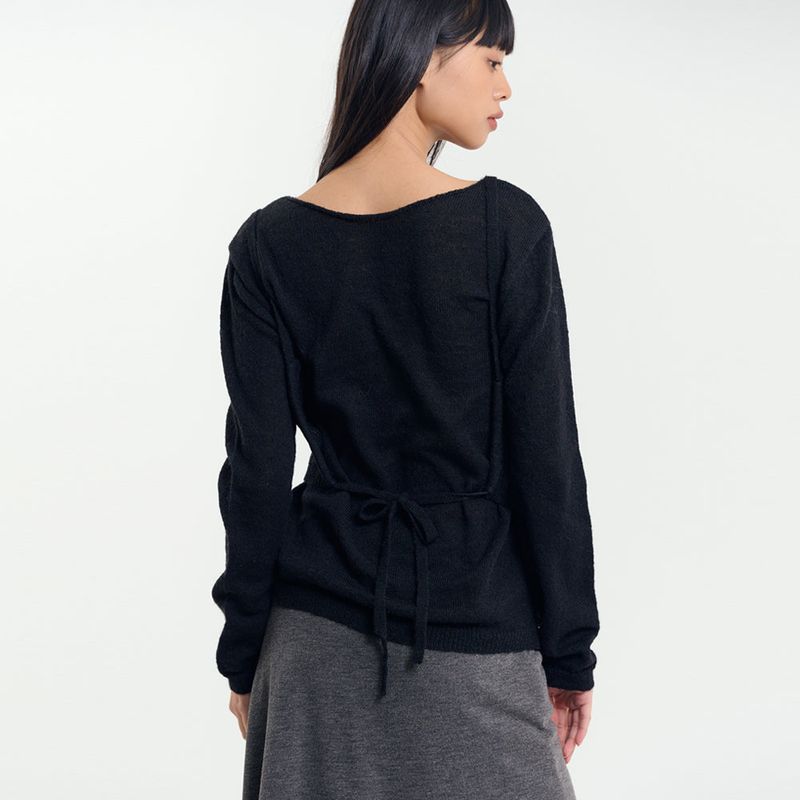 Bustier Knit Set Black