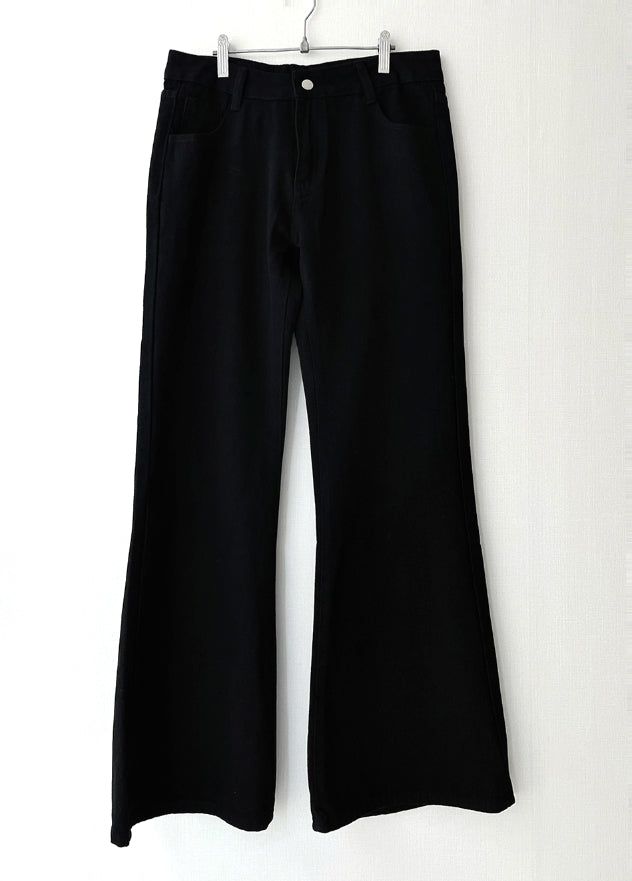 Slim fit low semi-boot pants