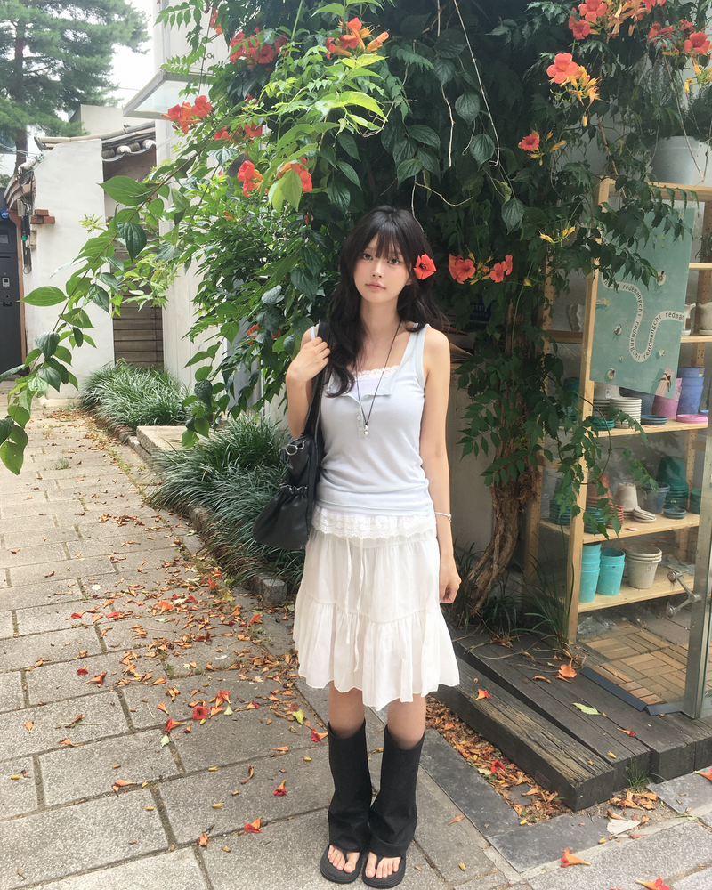 Tencel button sleeveless