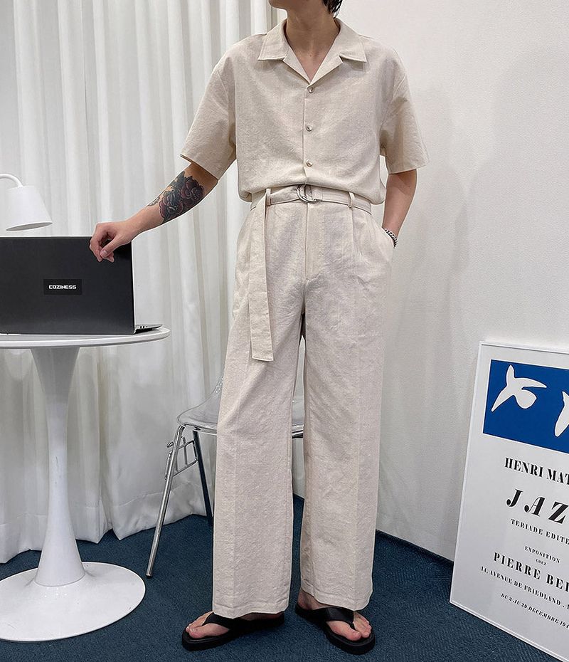 RO linen wide jumpsuit (3 colors)