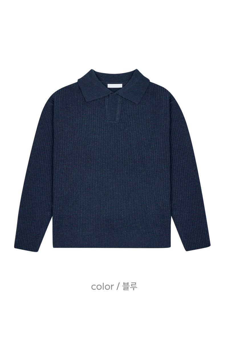 Open collar hachi knit