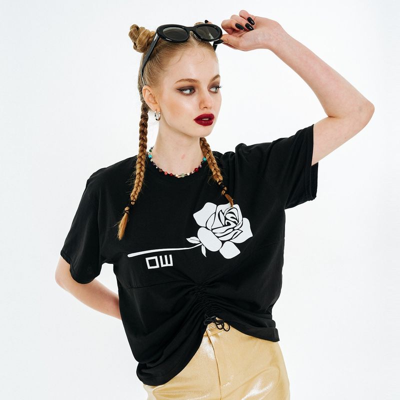 OTHER-worldly（アザーワールドリー）の「Sleeping Rose T-shirt [Black]（Tops）」