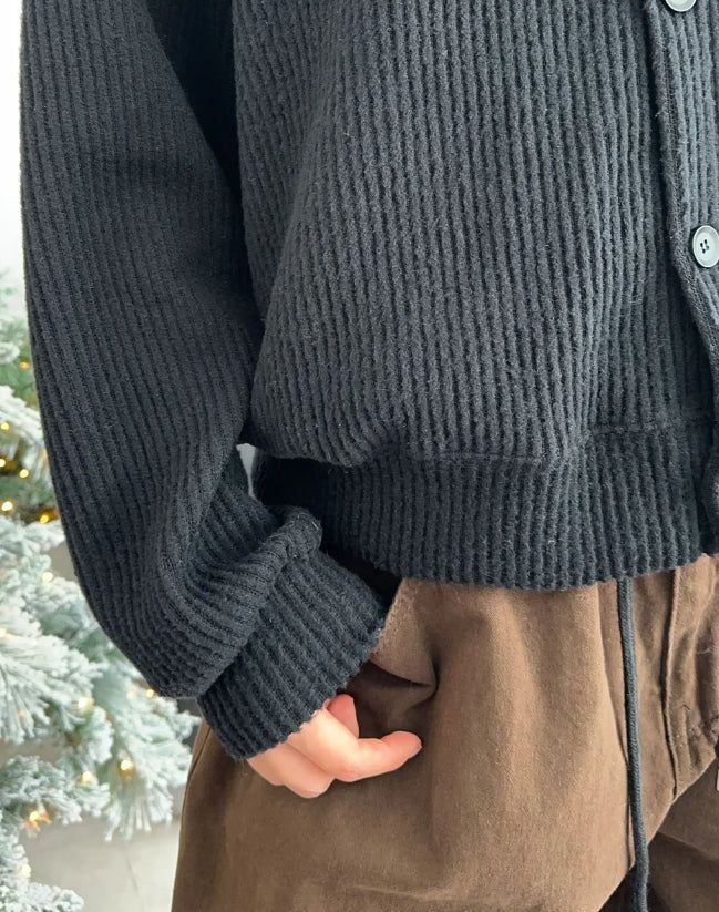 Moel Crop Brush Cardigan