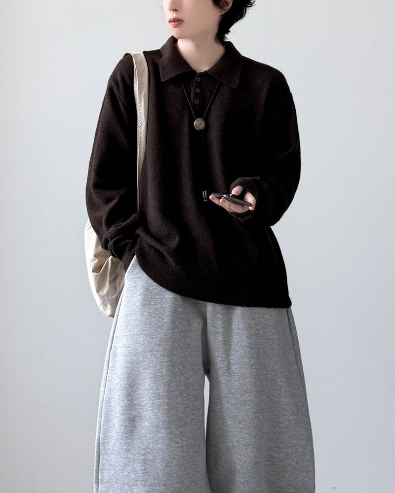 Yuria Wool Collar Knit