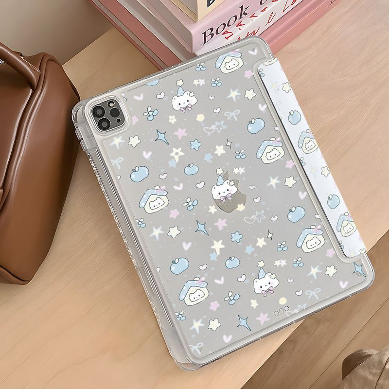 Sleeping Cat & Star House Y-Fold iPad Case