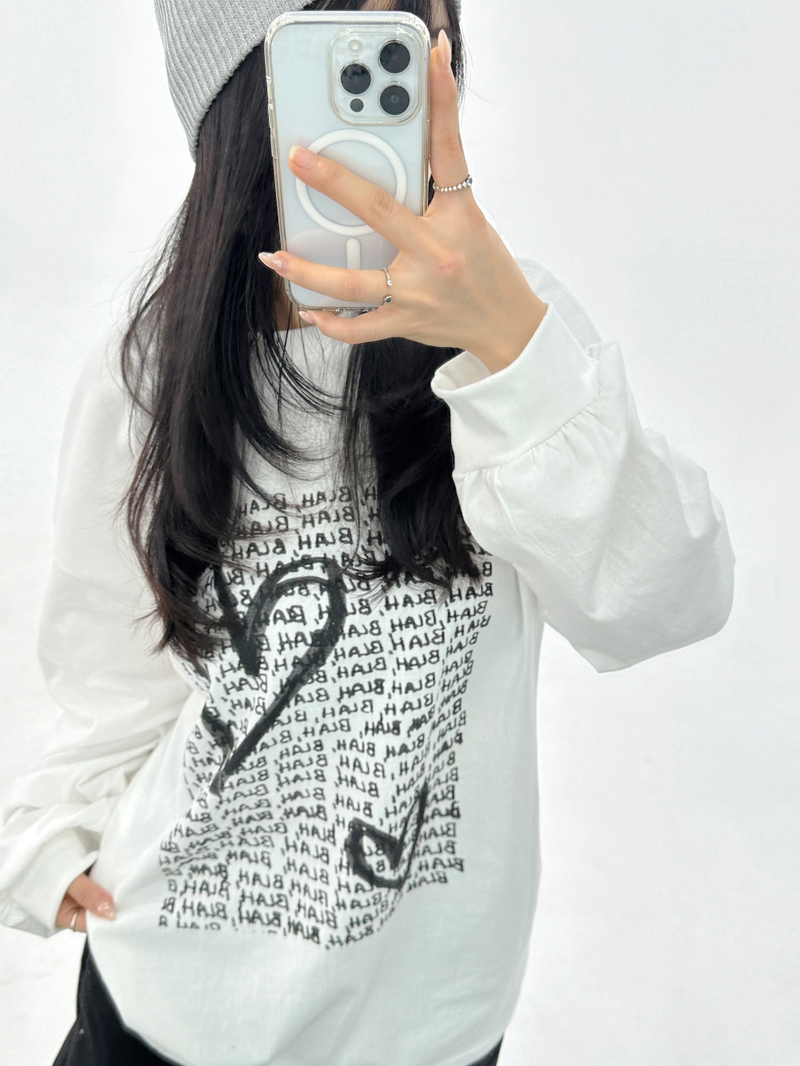 CCORTTI（コルッティ）の「(LOVELY + HIP♥) LETTERING LONG-SLEEVE TEE - 2 COLOR（Tops）」