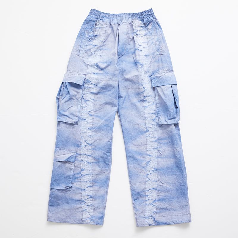 Dyeing Cargo Banding Pants Blue