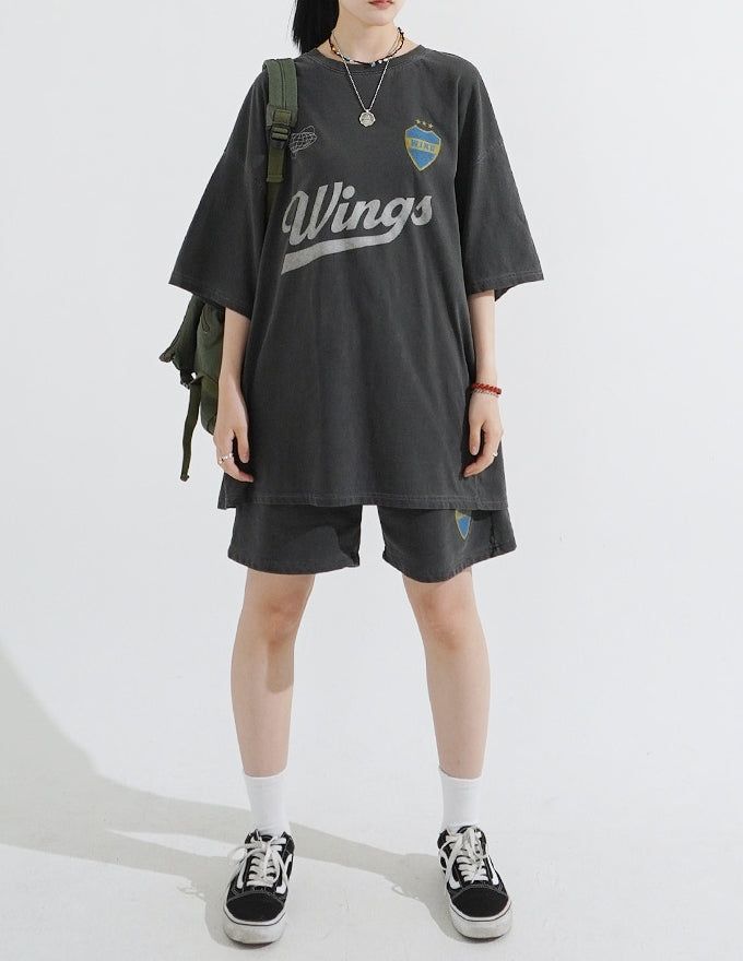 Pigment Wings Short Sweatpants