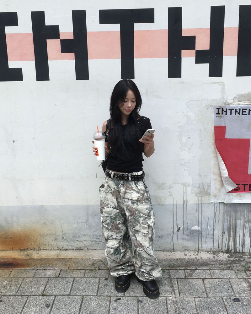 Tree camo button pants