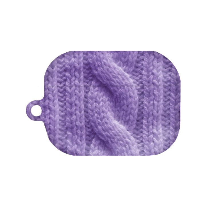 ONCESTUDIO(オンセスタジオ)の「(07 purple) Twisted Knitted matte AirPods Case(Smartphone Accessories)」