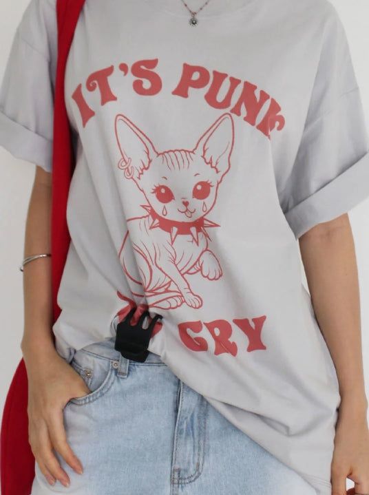 PUNK CAT OVERFIT TEE