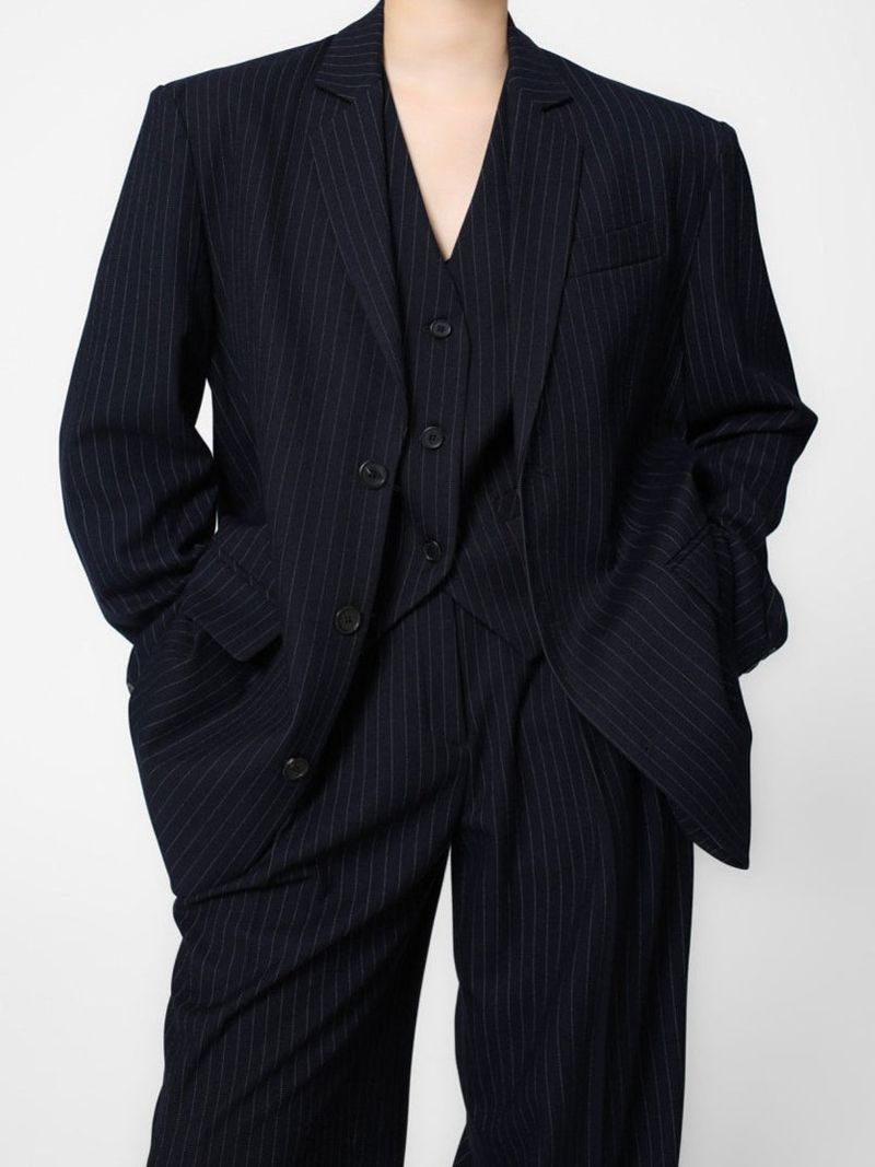 PAPERMOON PIN STRIPE BLAZER JACKET