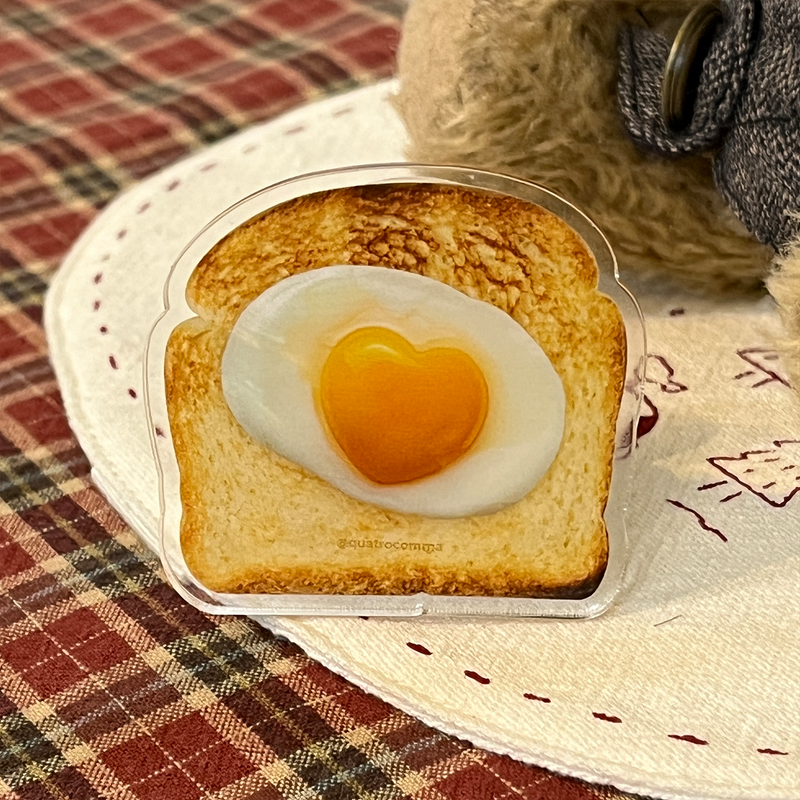 quattrocomma(クアトロコンマ)の「toast bread 4types food smart tok(sticker type)(Smartphone Accessories)」