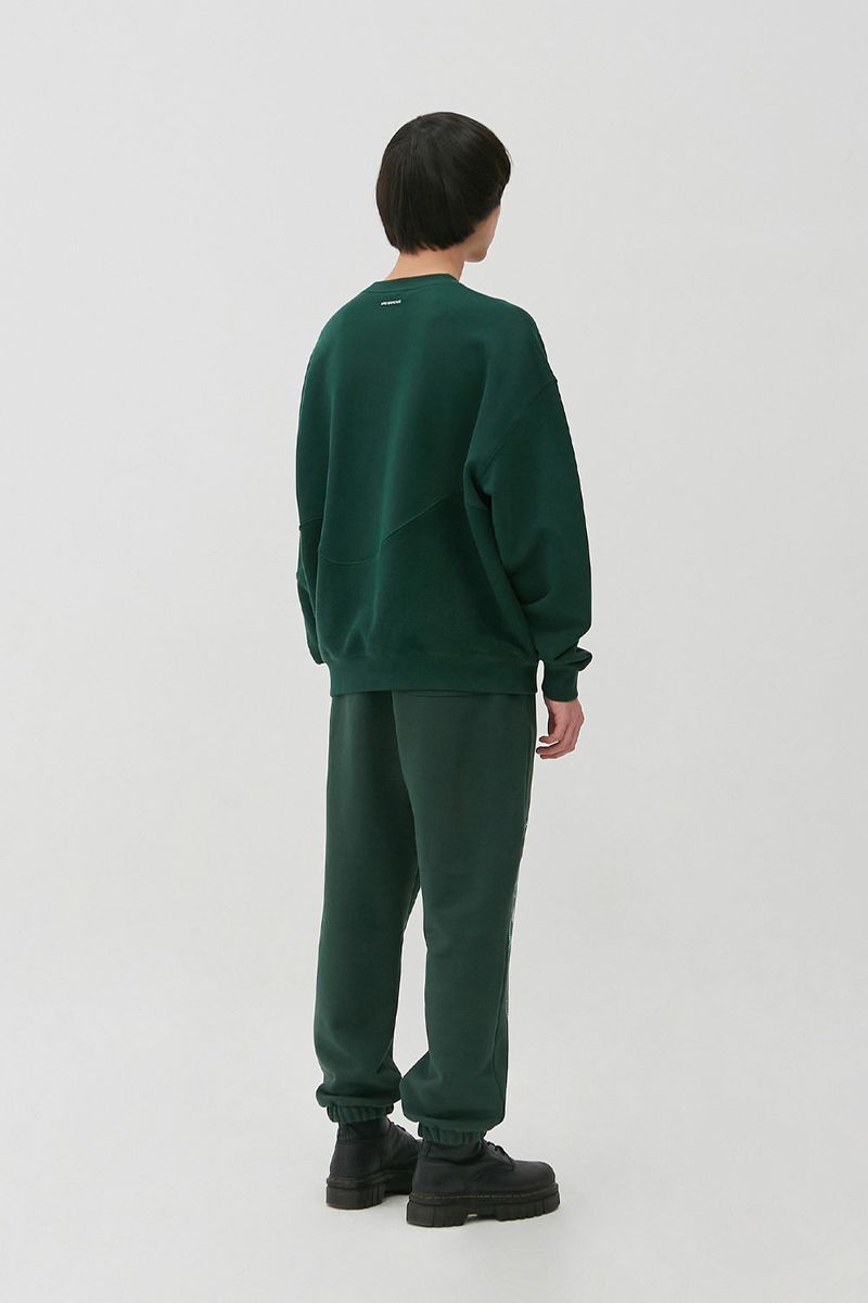Reverse Bear Patch Crewneck_Green