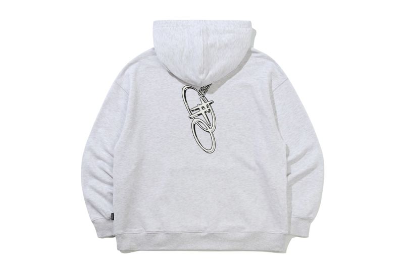 SILVER CLIP PENDANT LOGO HOODIE