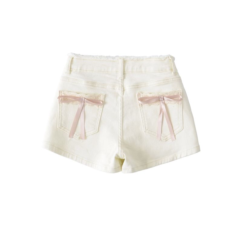 Lena Ribbon Denim Shorts