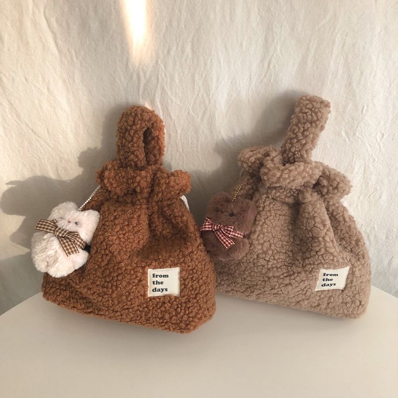 【MADE】Dumble fur string hand bag