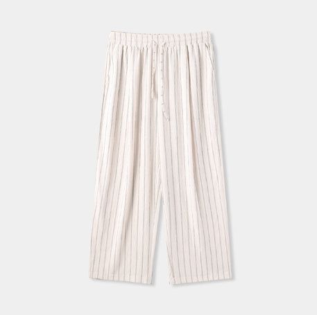 Bonnell Crinkle Stripe Wide Pants