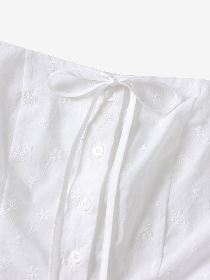 Ribbon square blouse (Ivory)