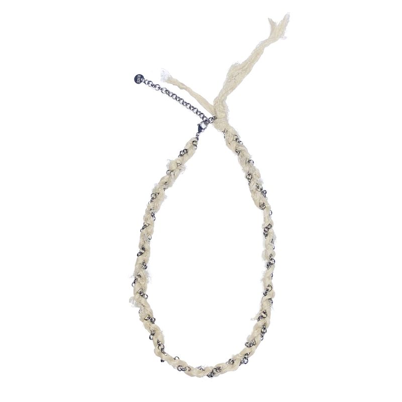 silkyarn chain necklace (ivory)