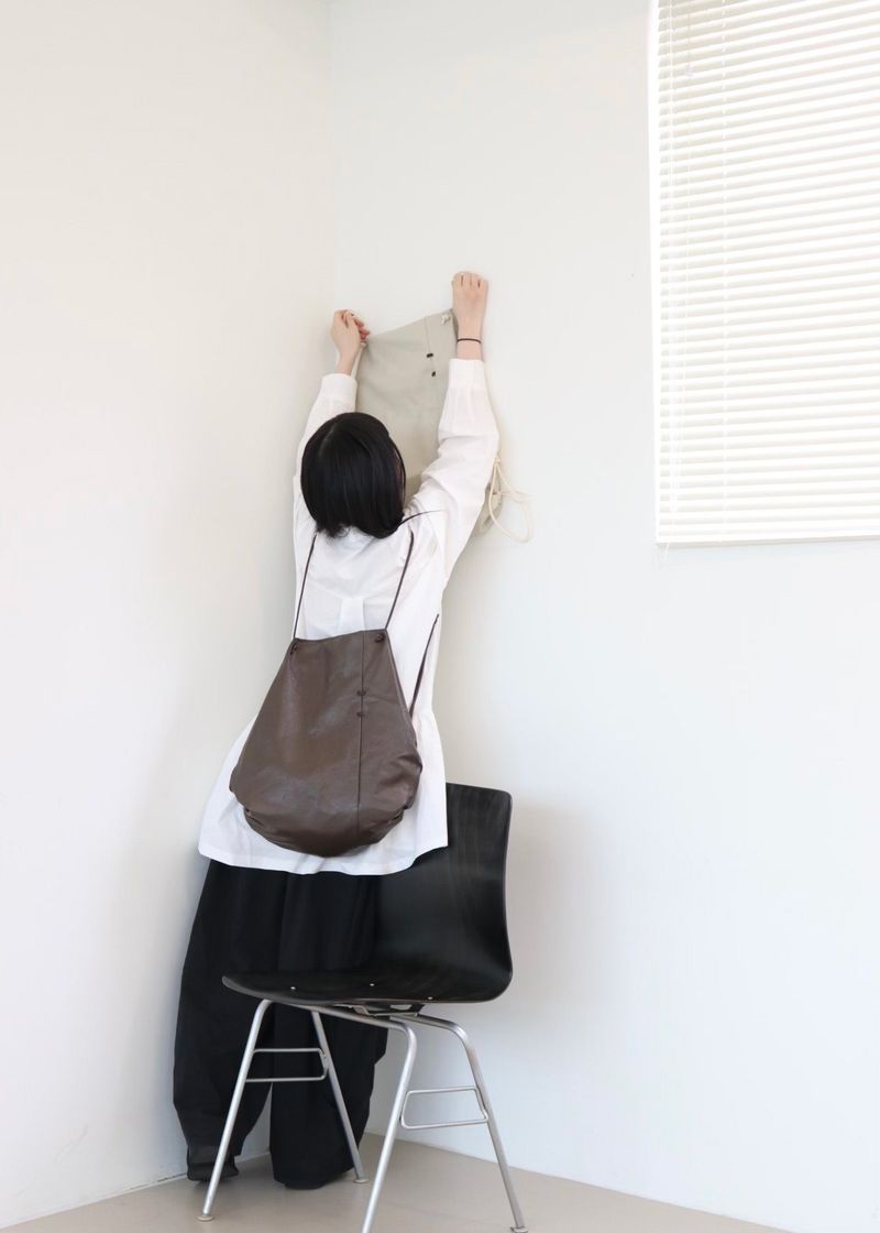Wood Stitch Stringbackpack_brown