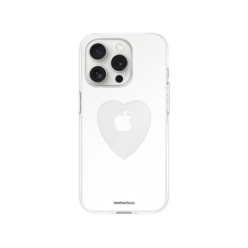 heart hole case - white