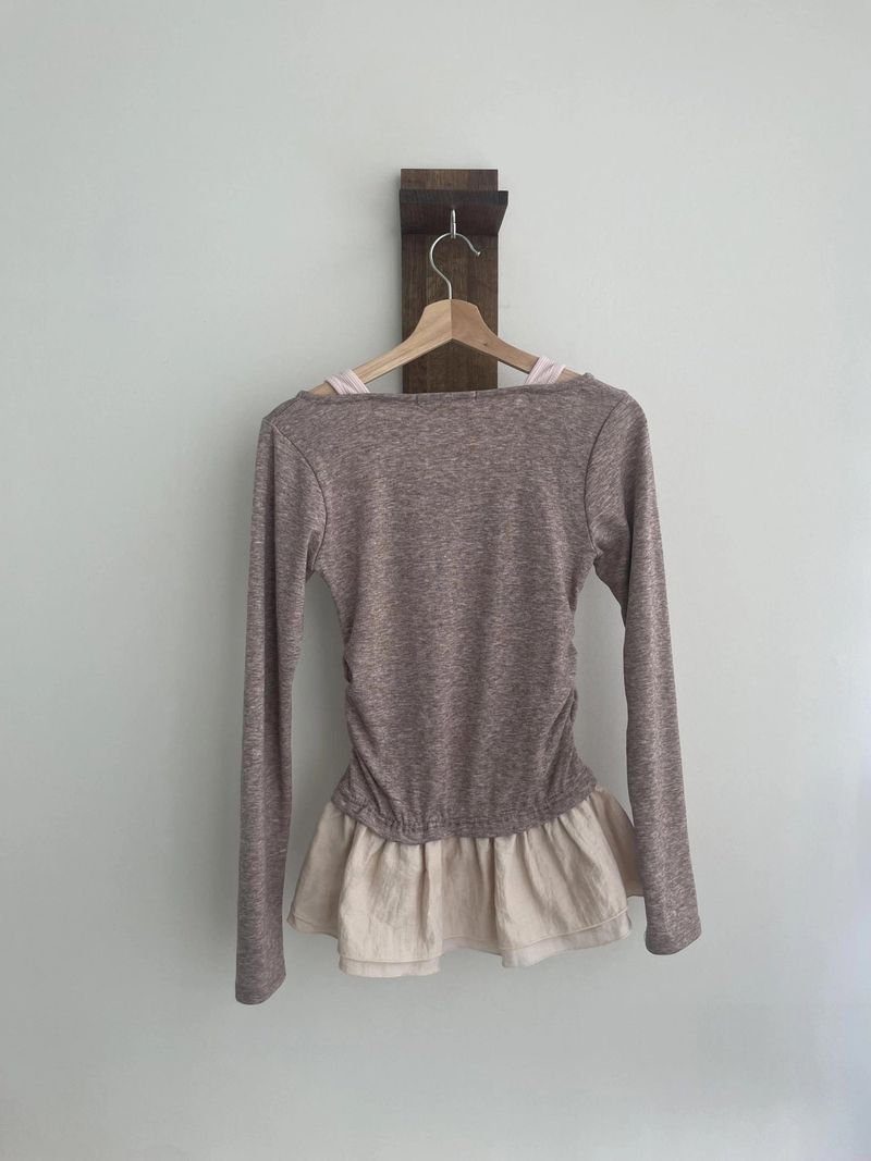 mari layered frill t-shirts
