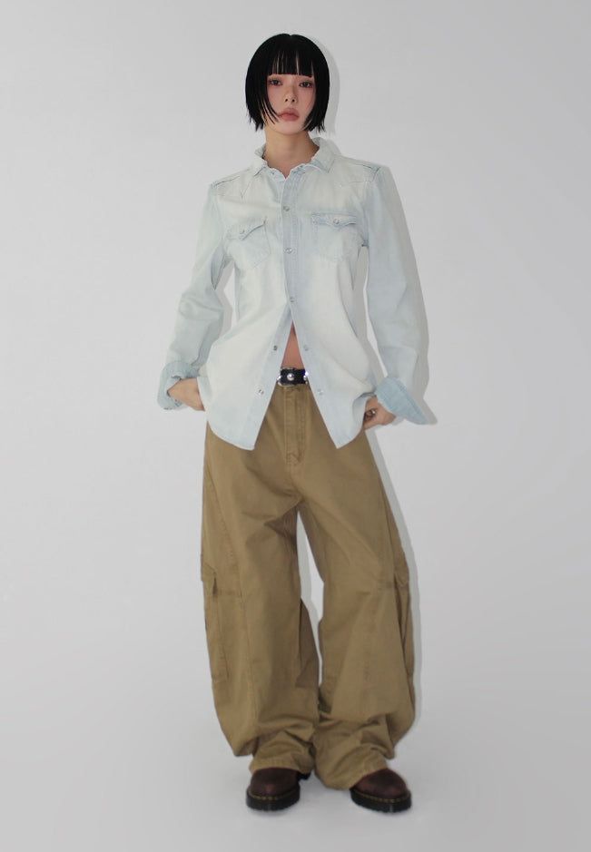 CURVE LINE CARGO PANTS