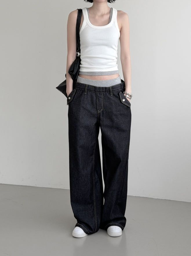 Rimb Minimal Ribbed Sleeveless Top