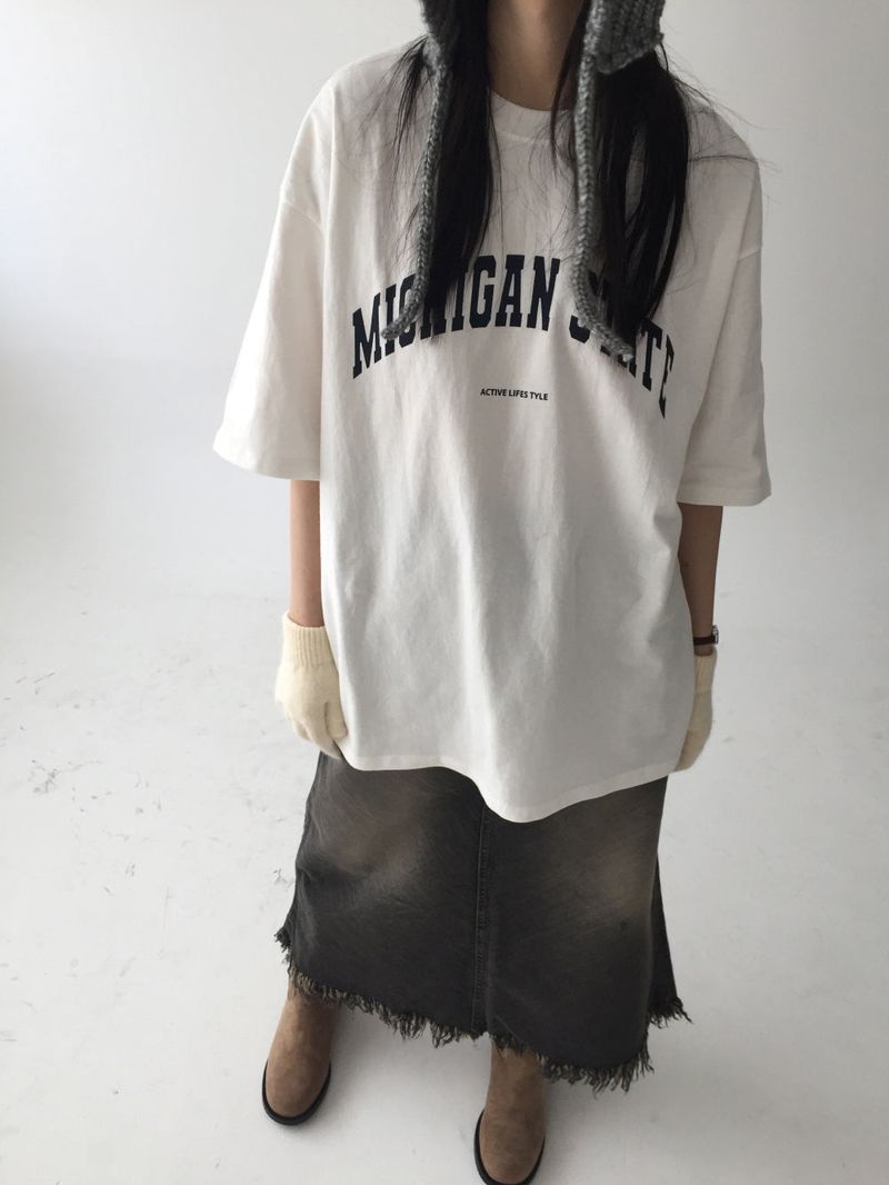 Denim maxi surgical long sk