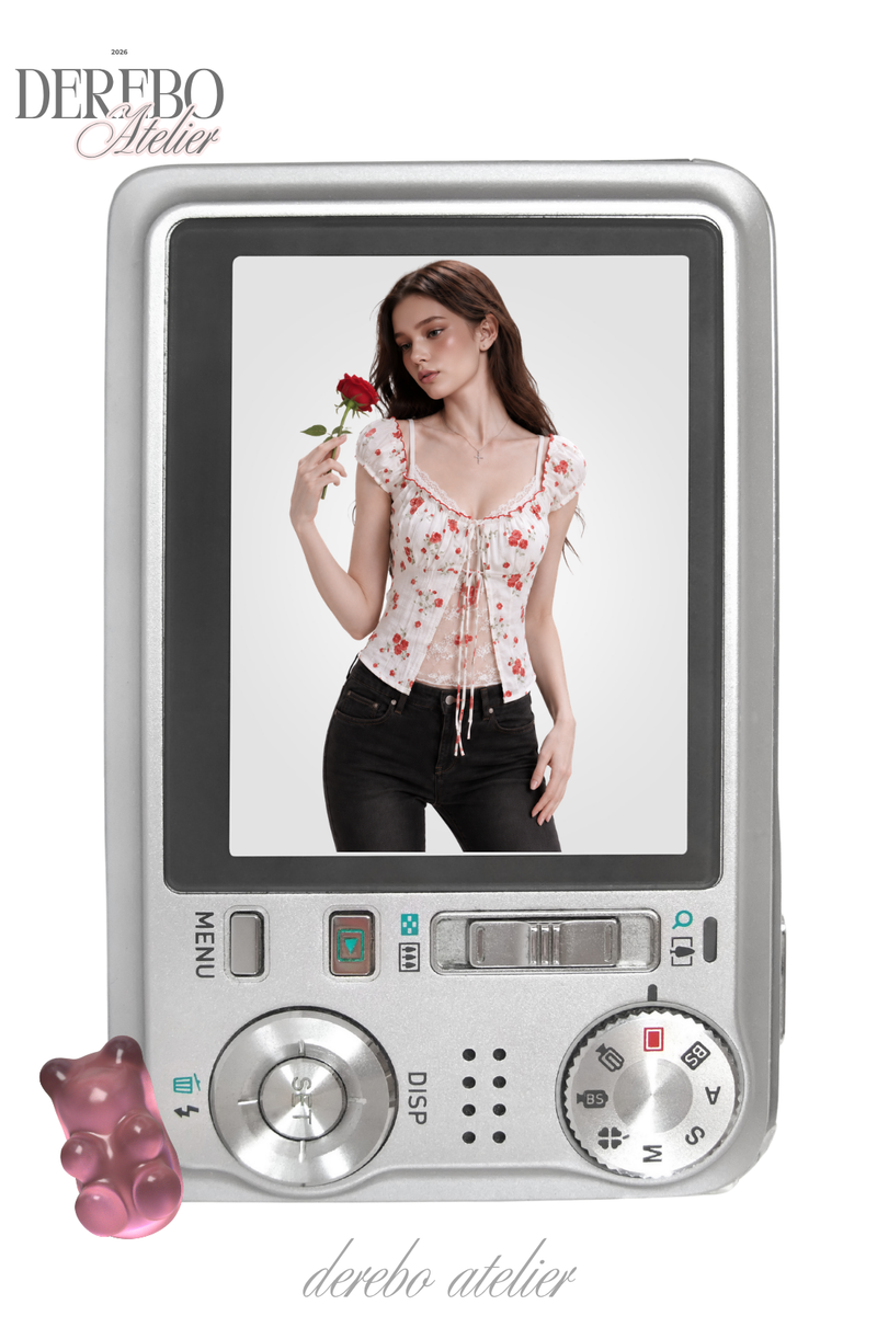 Red Rose Lace Layered Blouse