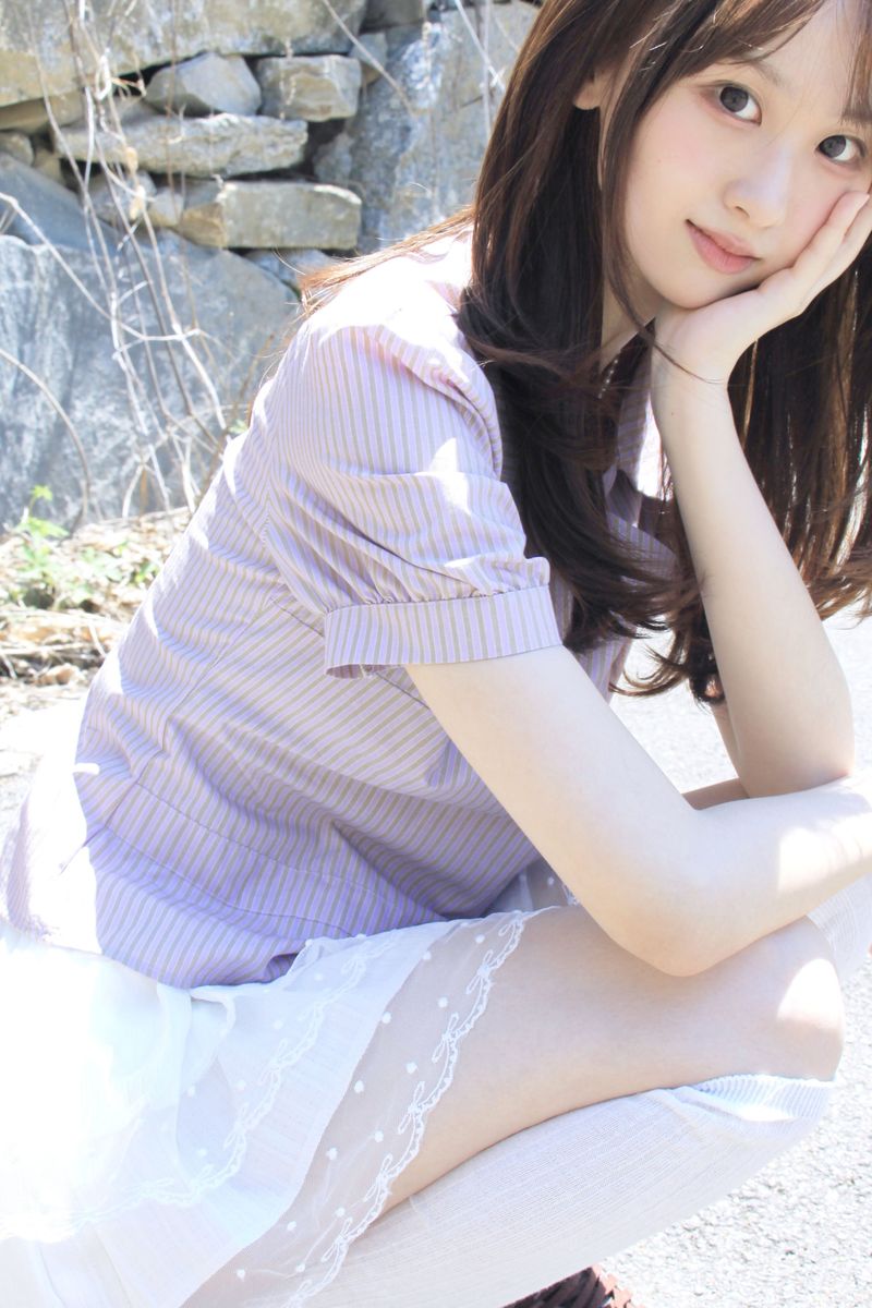 STRIPE PUFF BLOUSE LAVENDER