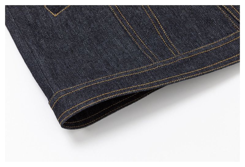 Raw Denim Fitted Work Jacket