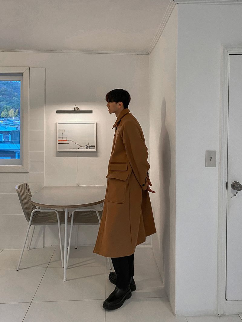 ASCLO Wool Raglan Balmacan Coat (3color)