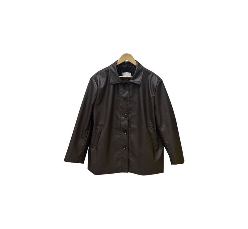 Leather Collar Jacket