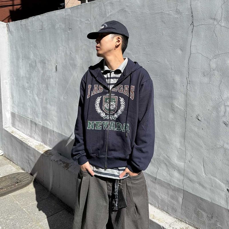 HundoP(ハンドピー)の「Oversized Nevada Terry Zip-Up Hoodie(Tops)」