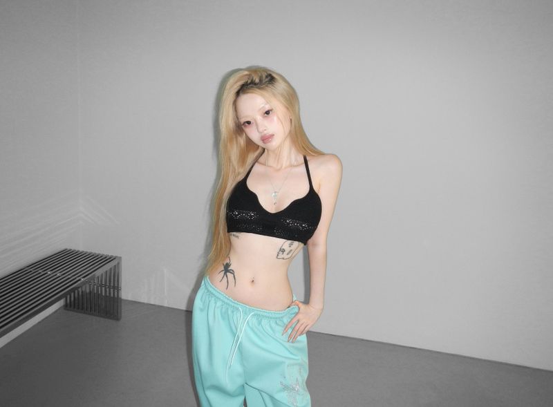 hazel knit crop  bratop(3 color) 