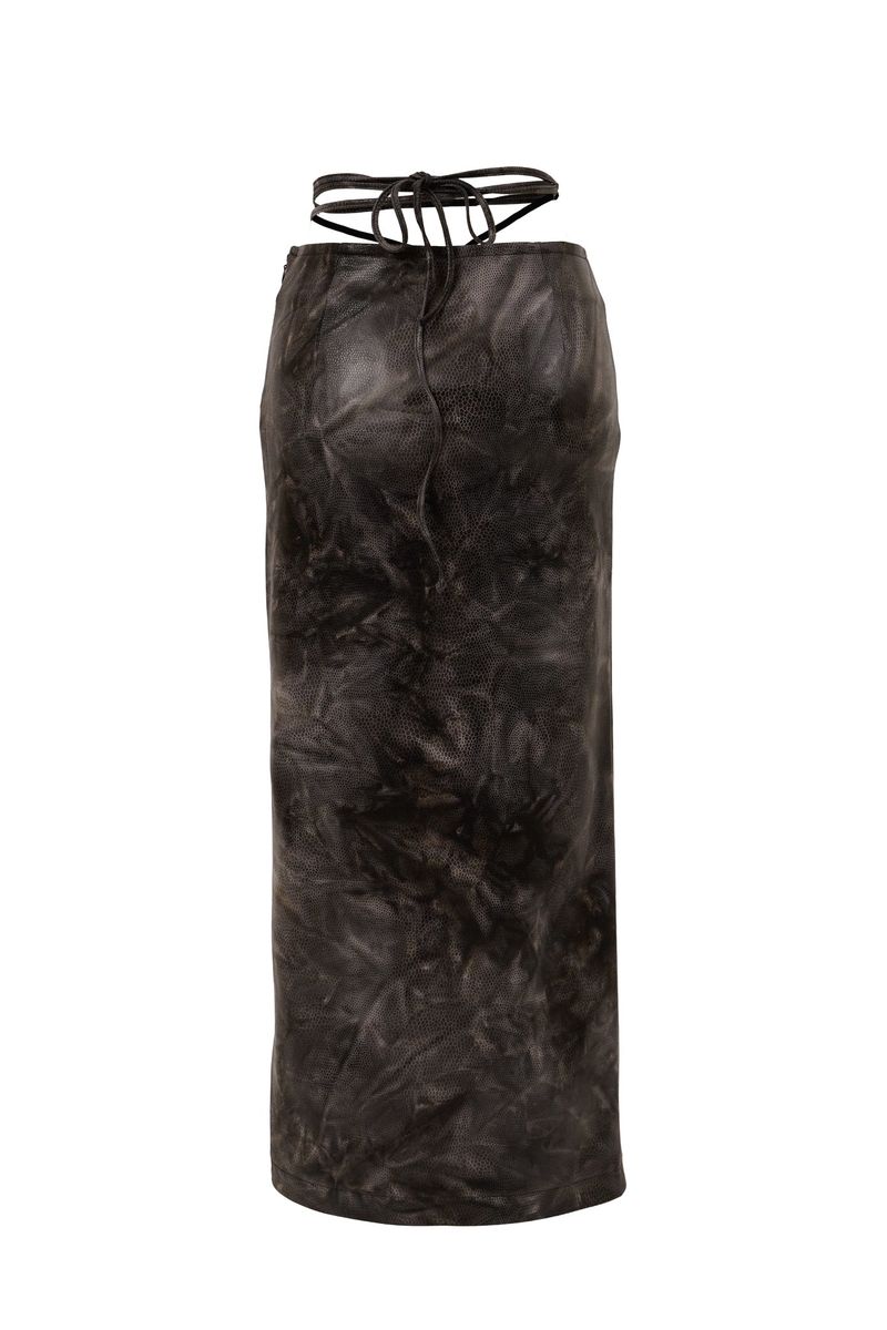 SLIT MAXI SKIRT[tie-die]