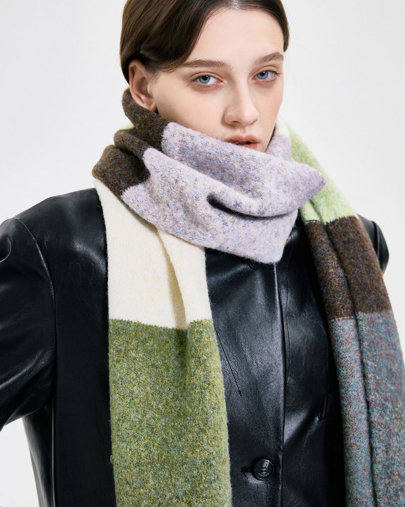  Colour Block Muffler _ GREEN