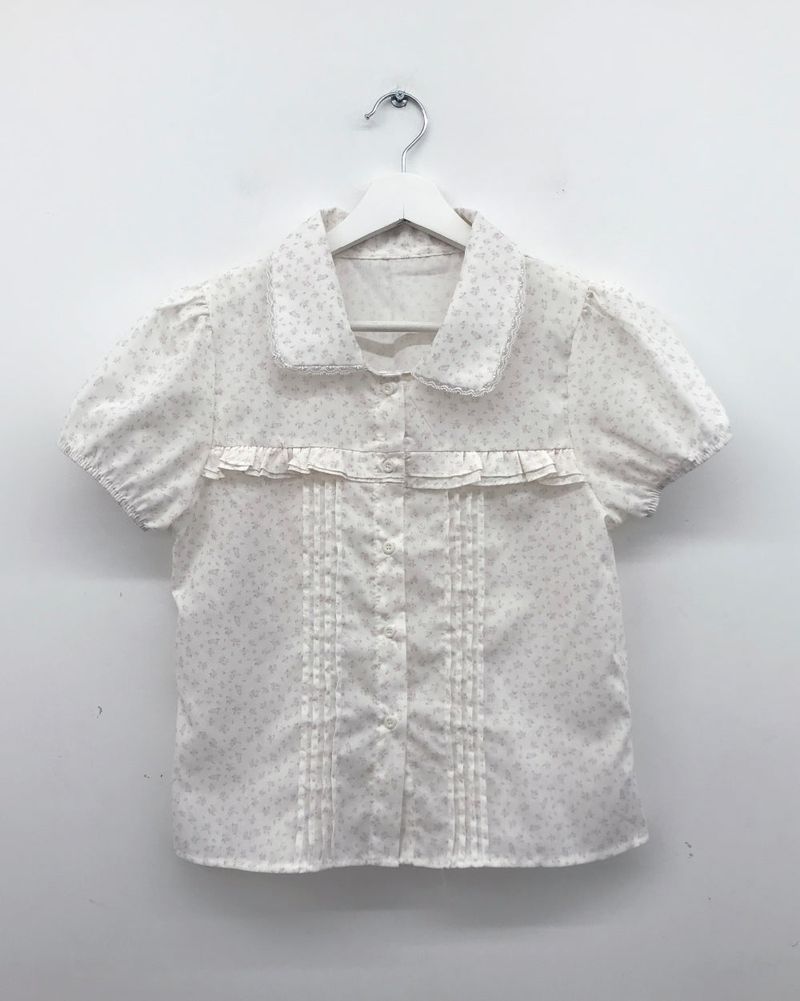 Anki Flora Frill Blouse (1color)