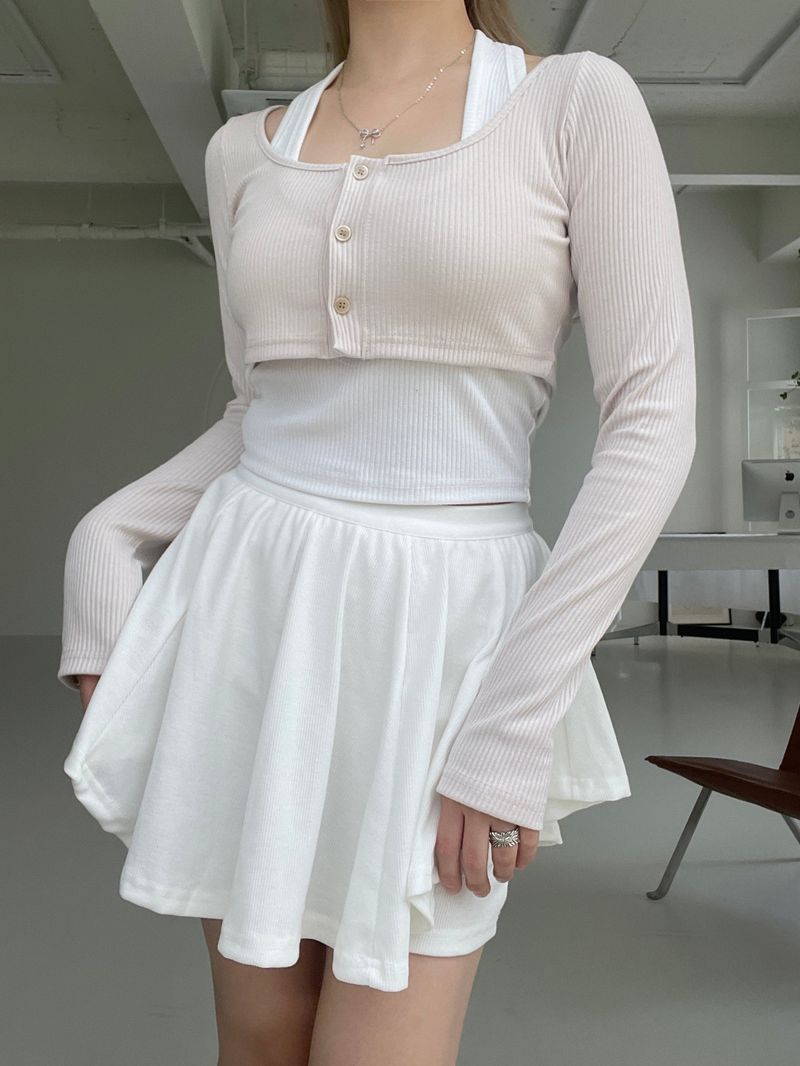 Romantic flared ballet pantskirt