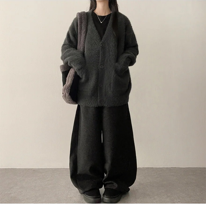 Onp Pocket Angora Cardigan